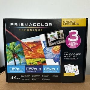 Prismacolor Technique 3 Art Lessons in 1 44ct Landscape & Nature Drawing Sets